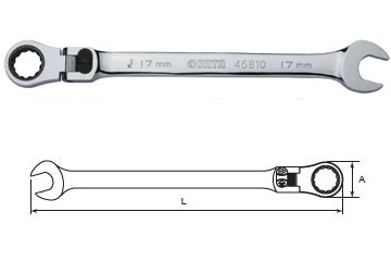 16mm Cờ lê lắc léo tự động có khóa Sata 46-809 (46809)