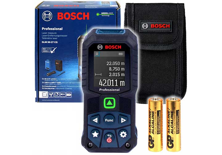 50m Máy đo khoảng cách tia laser xanh Bosch GLM50-27CG