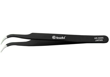 Nhíp gắp linh kiện tĩnh điện mũi cong Asaki AK-9205