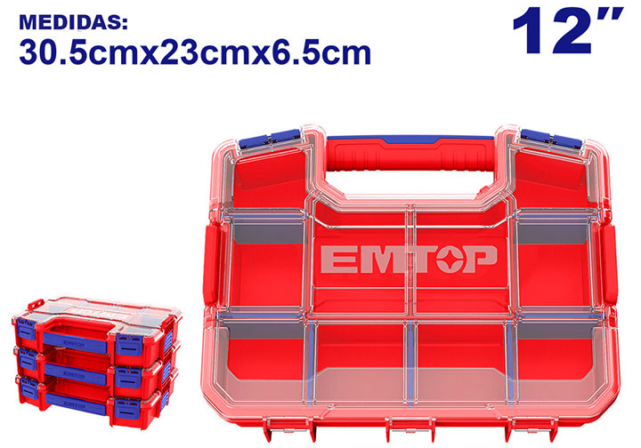 12" Hộp đựng linh kiện nhiều ngăn Emtop EPBX1211