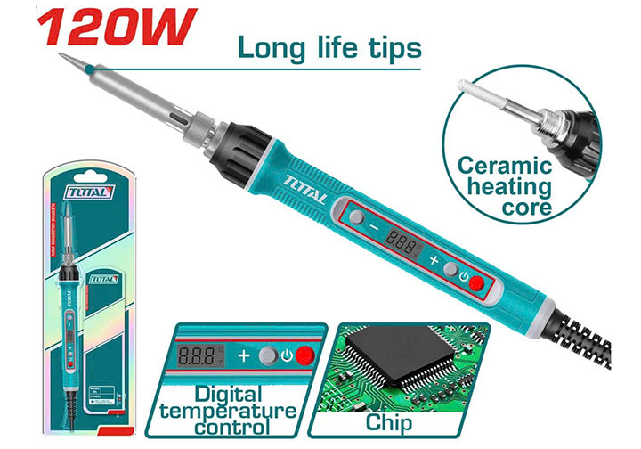 120W Mỏ hàn chì chỉnh nhiệt Total TET01610