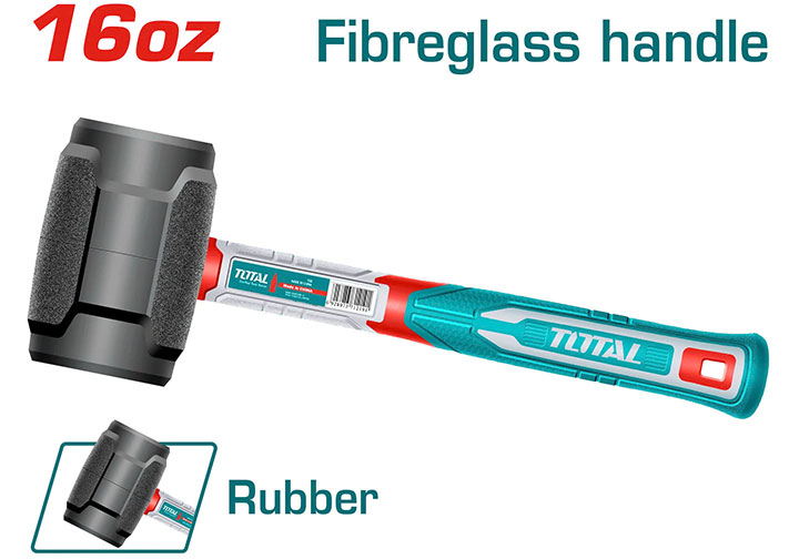 16Oz Búa cao su đen Total THRUH6816