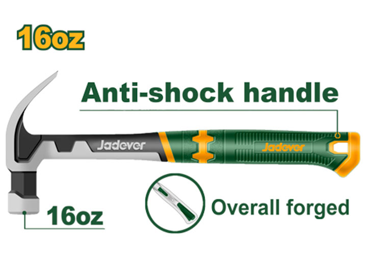 16Oz Búa nhổ đinh nguyên khối Jadever JDHM8316