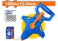 100mx12.5mm Thước cuộn sợi thủy tinh hệ inch và mét Wadfow WMT25100