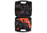 10mm Máy khoan búa 500W kèm 9 phụ kiện Black and Decker HD400K9