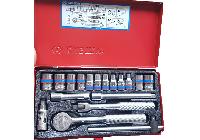 1/4" Bộ tuýp 18 chi tiết Kingtony 2019MR03