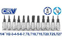 1/4" Bộ tuýp mũi lục giác và sao 14 chi tiết Wadfow WST2414