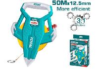 50mx12.5mm Thước dây sợi thủy tinh Total TMTF13506