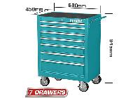680x458x802mm Tủ đựng đồ nghề 7 ngăn có bánh xe Total THRC02071P