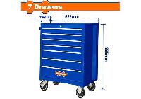 688x458x735mm Tủ đựng đồ nghề có bánh xe 7 ngăn Wadfow WCS2A07