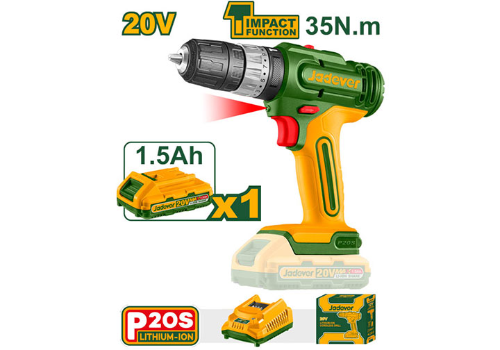 20V Máy khoan búa dùng pin Jadever JDCDP521