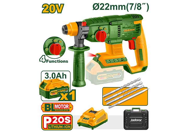 20V Máy khoan búa dùng pin Jadever JDLM1522