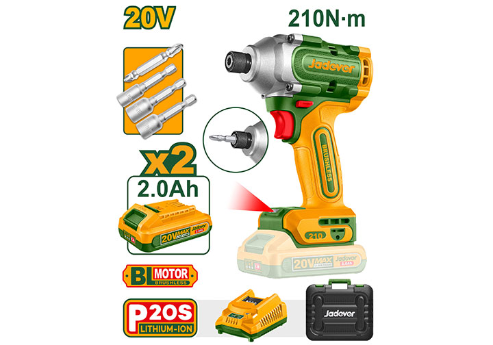 20V Máy siết vít dùng pin 210Nm Jadever JDCD2B21