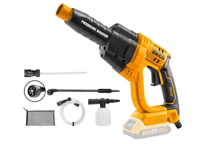 20V Máy xịt rửa dùng pin (chỉ thân máy) Ingco CPWLI2008