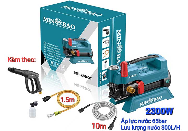 2300W Máy xịt rửa chỉnh áp Minbao MB-2300T