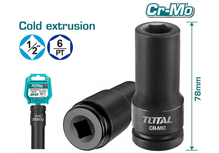 24mm Đầu tuýp đen 6 cạnh (dài 78mm) Total THDIS12241L