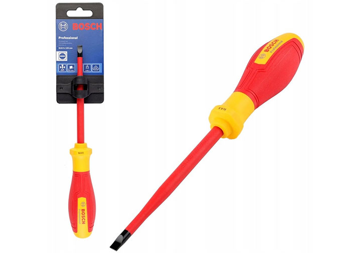 3.5x75mm Tuốc nơ vít dẹp cách điện 1000V Bosch 1600A02NC1