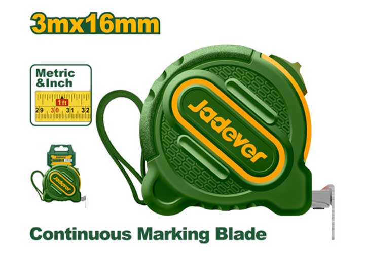 3mx16mm Thước cuộn thép hệ inch và mét Jadever JDMT1210