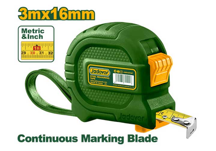 3mx16mm Thước cuộn thép hệ inch và mét Jadever JDMT4310