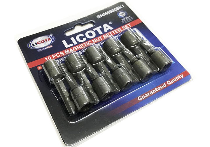 45mm Bộ đầu vít bắn tôn có từ 8mm 10 chi tiết Licota BNM45008K1