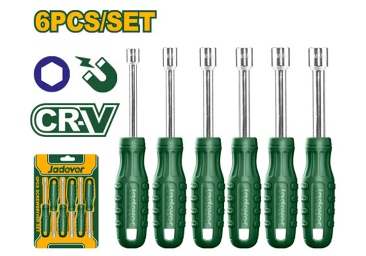 5-10mm Bộ tuốc nơ vít lục giác 6 chi tiết Jadever JDSS24T6
