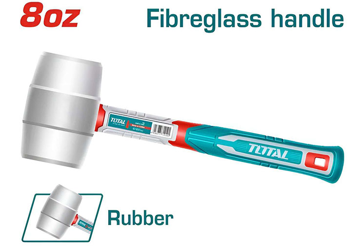 8Oz Búa cao su trắng Total THRUH6908