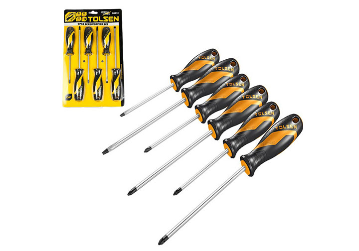 Bộ tuốc nơ vít dẹp và bake 6 chi tiết Tolsen 20014