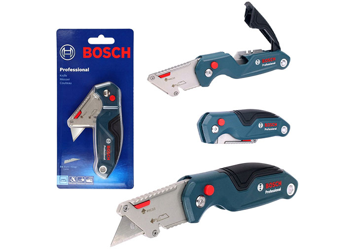 Dao rọc gấp gọn (dùng lưỡi 61x19mm) Bosch 1600A016BL