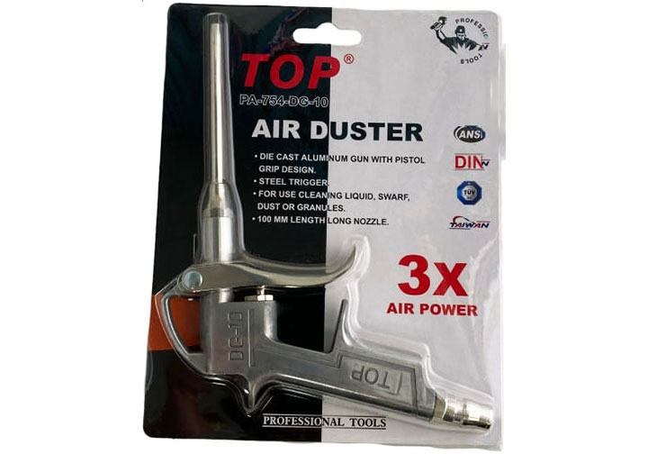 Súng xịt bụi dùng khí nén (xi bóng - vòi dài 100mm) TOP PA-754-DG-10